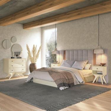 Imagem de Cabeceira Casal/Queen 275cm Estofada Dalla Costa Freijó