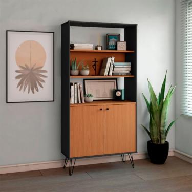 Imagem de Estante Hit 2 PT Freijó e Preta