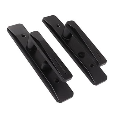 Imagem de Maçaneta da Alavanca da Porta, Ferro e Aço Inoxidável, Maçaneta Interna da Porta, Fechadura Reversível, Retângulo de Escritório (Preto)