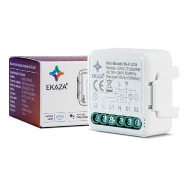 Imagem de EKAZA Interruptor Mini Módulo Embutido Wi-Fi, 2 Canais – EKAC-T3092WB