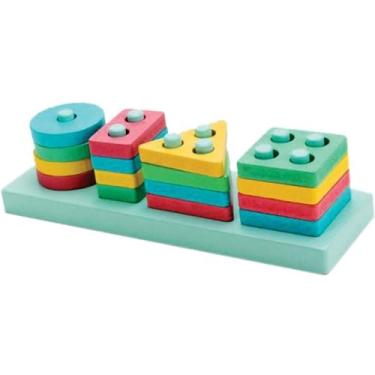 Imagem de Brinquedo Encaixe Formas e Cores, 17 peças, Toy Mix