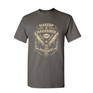 Imagem de Camiseta masculina Make Up & Magazines The 2nd Amendment 1776 Gun Rights, Carvão Ativado, XXG