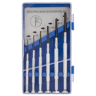 Imagem de Edward Tools Conjunto e estojo de chave de fenda de precisão de 6 peças - pequenas chaves de fenda para eletrônicos, óculos, brinquedos, relógios, computadores, máquina de costura - Ponta de aço