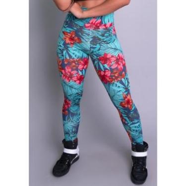 Imagem de Calça Legging Lisa Cintura Alta Suplex Fitness Mvb Modas  Feminina-Feminino