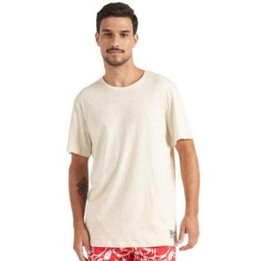 Imagem de Camiseta Colcci Masculina Regular Linho Off-White Mescla-Masculino