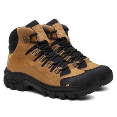 Imagem de Bota Casual Masculina Coturno em Couro Confortável e Macio Solado Costurado-Masculino