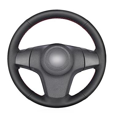 Imagem de Capa de volante de carro confortável antiderrapante costurada à mão preta, apto para Chevrolet Niva 2009 a 2017 Vauxhall Corsa D de 3 raios Opel Corsa D
