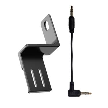 Imagem de MOOKEENONE Suporte externo de microfone de liga de alumínio com cabo para câmera Insta360 X4