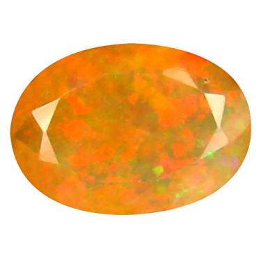 Imagem de 1,95 ct AAA+ Corte oval de qualidade de pedra premium (11 x 8 mm) opala arco-íris não aquecida genuína pedra preciosa solta