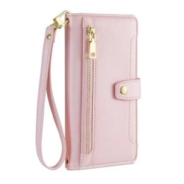 Imagem de Capa crossbody para Samsung Galaxy S24 Ultra S24 PLus S23 FE M34 A25 A15 A35 A55 5G A05 A05S Capa carteira flip para telefone com cordão, rosa, para Samsung A05 4G