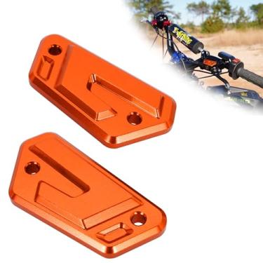 Imagem de Tampa de reservatório de fluido de freio CNC compatível com Surron X S Sur Ron Light Bee, tampa de tanque de fluido de freio de alumínio para Segway X160 X260 - laranja