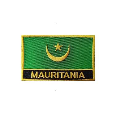 Imagem de Ruoming 1 peça de adesivos de bandeira da Mauritânia bordados a ferro ou costurados tático militar nacional da Mauritânia (Mauritânia)*