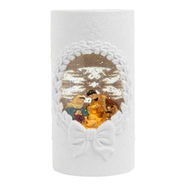 Imagem de Luminária Enfeite Natalino Presépio Natal Led Purpurina