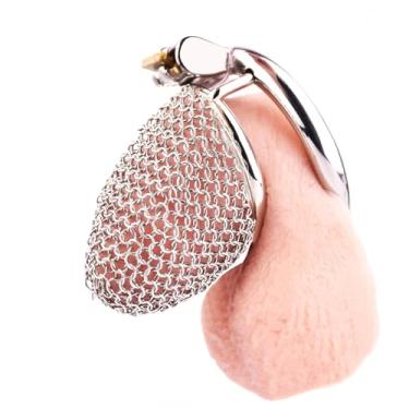 Imagem de Anel circular de malha respirável gaiola de pênis gaiola de castidade de aço inoxidável 5 tamanhos gaiola de castidade gaiola de galo cinto de castidade brinquedo sexual de castidade erótico para home
