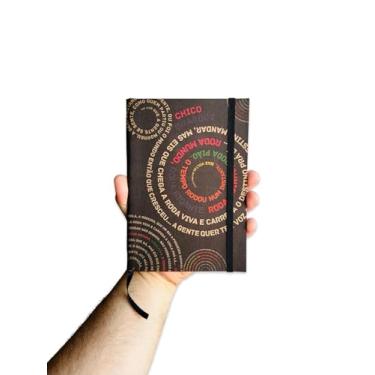 Imagem de Sketchbook Caderno Musica Roda Viva de Chico Buarque com Elástico e Marca Página Aquarela (Colorido 80 Páginas, M (10x14cm))