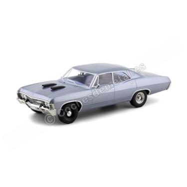 Imagem de 1967 Chevrolet Impala Sedan Steel Blue The A-Team (1983-1987) TV Series 1/18 Diecast Model Car by Greenlight"""