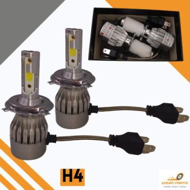 Imagem de Par Lampadas Ultra Led 6000 Lúmens H4 Super Branca - TAY TECH