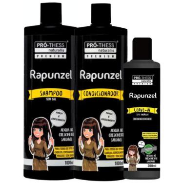 Imagem de Kit Rapunzel Shampoo e Condicionador 1L + Leave-in 300ml - Pró-Thess