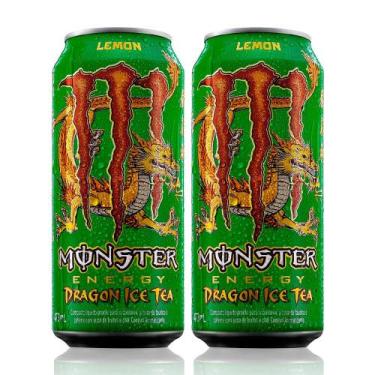 Imagem de Kit 2 Energético Monster Energy Dragon Ice Tea Lemon 473ml