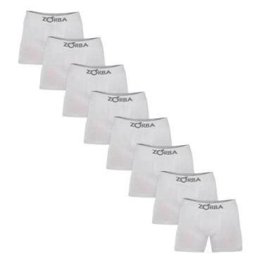 Imagem de Kit 8 Cuecas Boxer Algodão Masculino Box Sem Costura Zorba, BOXER