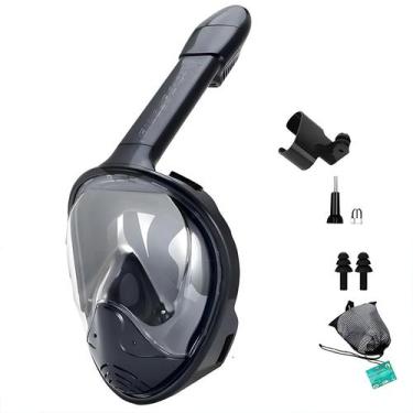 Imagem de Máscara Subaquática de Mergulho Full Face Gold Sports Com Snorkel, S/M
