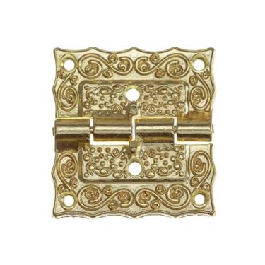 Imagem de Dobradiça Xangai 4 Peças Decoração Caixas Mdf Artesanato - Metallica A