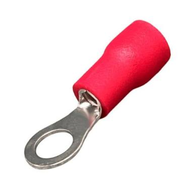 Imagem de Terminal Argola Olhal Anel Pré-Isolado 0,5 a 1,5mm (4,3) Vermelho 100 