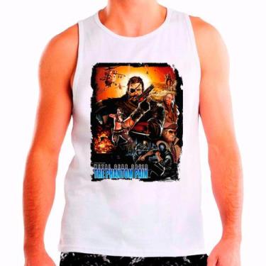 Imagem de Regata Masculina Branca Metal Gear Solid Jogos Games - DESIGN CAMISETA
