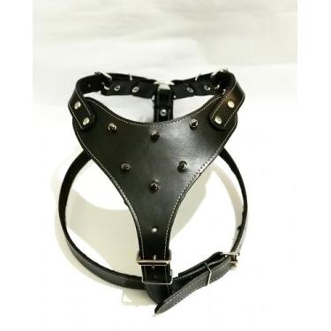 Imagem de Peitoral Pit bull ,100% couro , tamanho unico