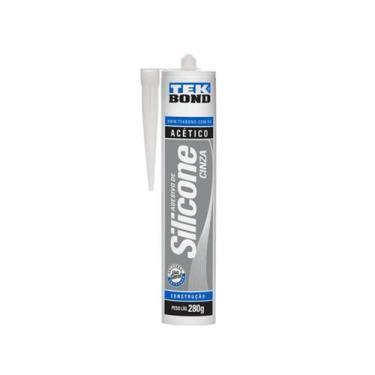 Imagem de Silicone Tekbond Acetico Cinza 280G c/6pcs