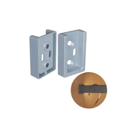 Imagem de Suporte Lateral Em Cromo Acetinado Para Cabideiro Cintre Rometal, Late