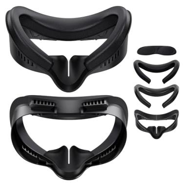 Imagem de Face Cover Pad Facial Interface Compatible with Meta Quest 3s, Soft PU Face Cushion Pad Replacement and Breathable Ice Silk Cotton for Quest 3s