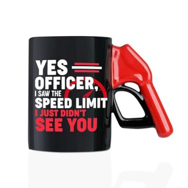 Imagem de Onebttl Presentes de carro para homens, mulheres - Caneca de café de reabastecimento - Presente para amantes de carros - Caneca de cerâmica engraçada de 400 ml - Vejo você
