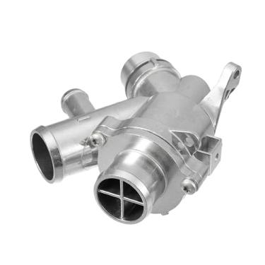 Imagem de Hihaha Nº LR010799 Conjunto de carcaça do termostato de refrigeração do motor para Land Rover LR4 2010-2016 / Termostato de bomba de água interna/alumínio durável / 1 peça tom prateado