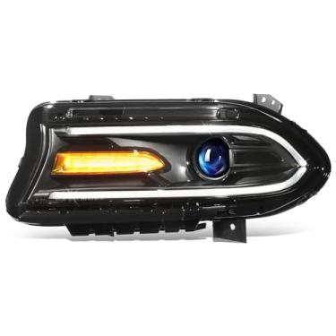 Imagem de DNA MOTORING Farol de projetor dianteiro esquerdo estilo original compatível com Dodge Charger 2015-2022, OEM-HL-0288-L