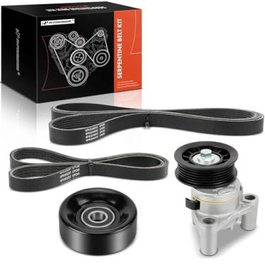 Imagem de A-Premium Kit de transmissão de correia serpentina do motor compatível com Chevrolet Express 2500 3500 2009-2018, Express 4500 2009-2012 2014-2016, LCF 3500 4500 2016 e GMC Savana 2500 3500 45000 -4,8