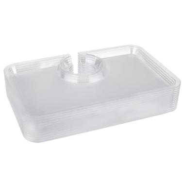 Imagem de Homeford Pratos de plástico transparente com suporte para copo, 12 peças (20,3 cm)