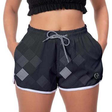 Imagem de Short Feminino Tactel Praia Com Elastico Ajustável e Bolsos Moda Casua