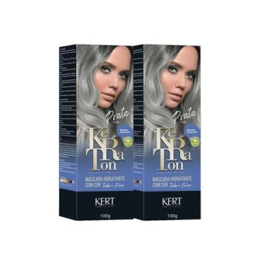 Imagem de Kit 2 Tonalizante Keraton Banho De Brilho Prata - Kert