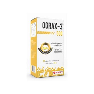 Imagem de Ograx 500mg Omega 3 Suplemento Para Pelo em Cães e Gatos 30 Cápsulas A
