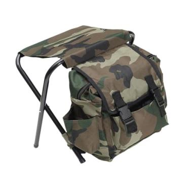 Imagem de Milageto Cadeira de pesca com bolsa mochila banco versátil cadeira dobrável assento cadeira de acampamento ao ar livre para viagem mochila quintal