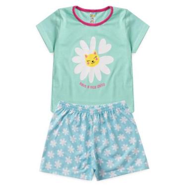 Imagem de Pijama Infantil Feminino Verão Have a Nice Daisy  - Hey Kids - Azul Cl