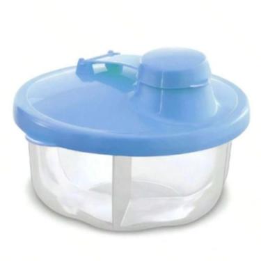 Imagem de Pote Porta Leite Em Pó Com 3 Divisórias e Tampa com Dosador - Injetemp