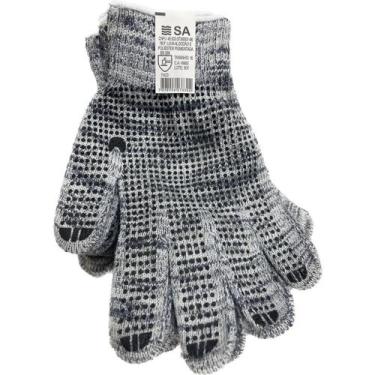 Imagem de 50 Pares Luvas Com Pig De Pano De Segurança Com Epi - SA Luvas textil