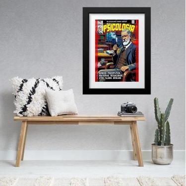 Imagem de Quadro Psicologia Freud - 60x48cm - Quadros On-line, Moldura Preta