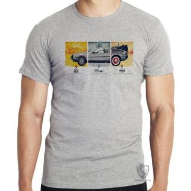 Imagem de Camiseta De volta para o futuro DeLorean em quadros Blusa criança infa