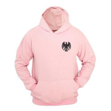 Imagem de Moletom Masculino Canguru Ragor Estampa Eagle Capuz, Rosa, M
