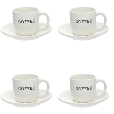 Imagem de Conjunto 4 Xícaras de Café com Pires Cremon JGXC087 - Hauskraft
