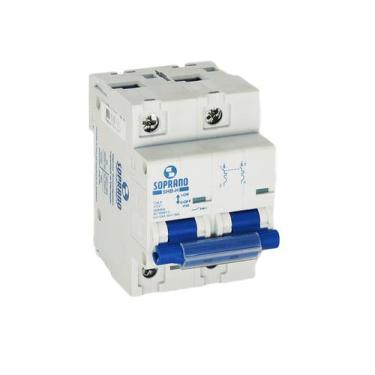 Imagem de Disjuntor Bipolar Curva C Mini Din 80a 10ka Soprano
