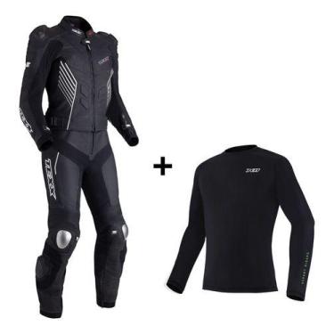 Imagem de Macacao Esportivo Motociclista Pista 2 Peças Texx, 5xl - 62, Preto Cin